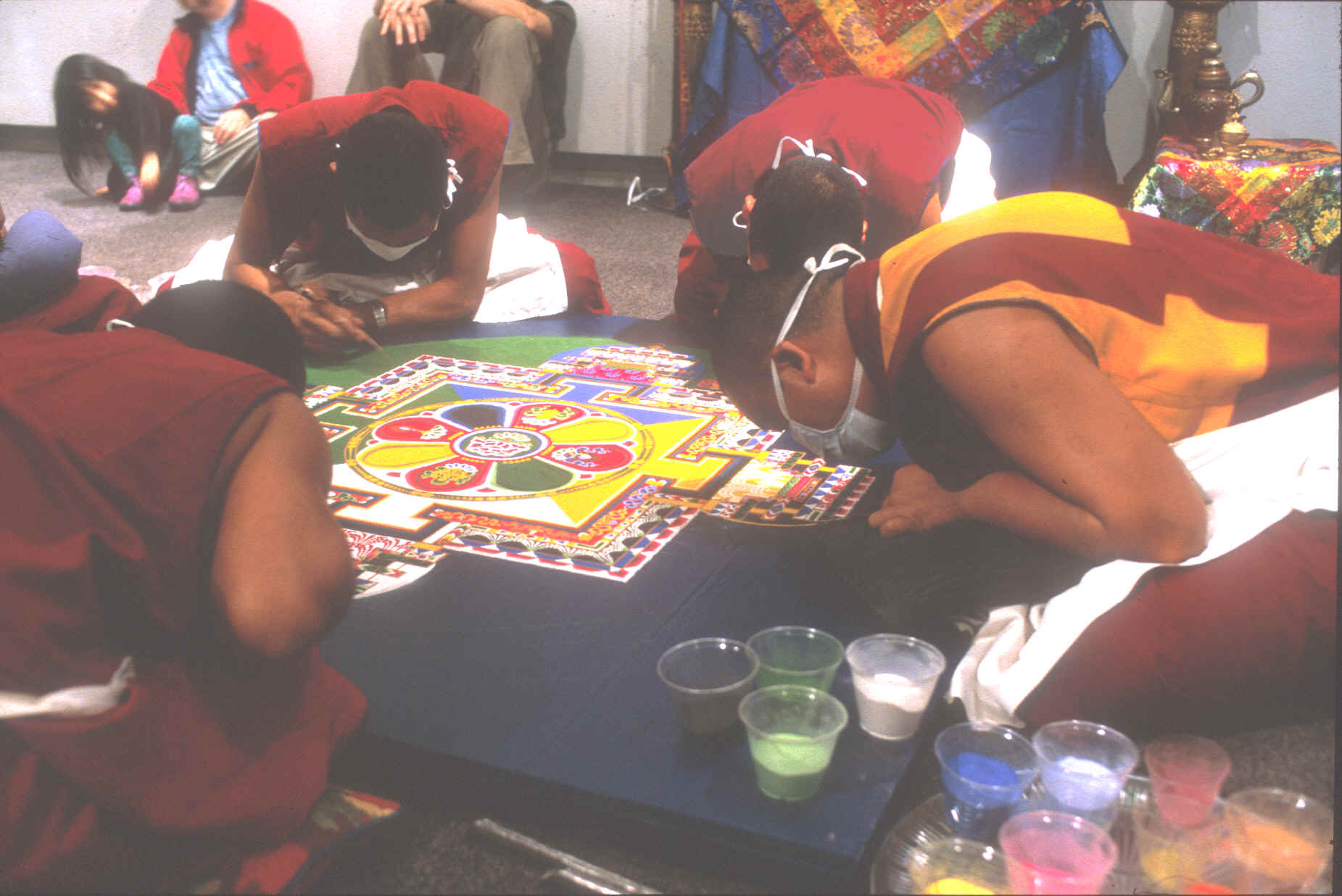 Monks creating the mandala